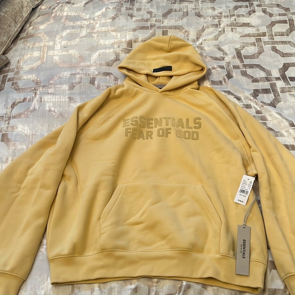 Authentic Fear of God Essentials Men's Logo Graphic Hoodie